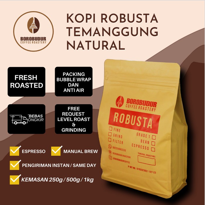 ROAST BEAN ROBUSTA TEMANGGUNG COMMERCIAL GRADE